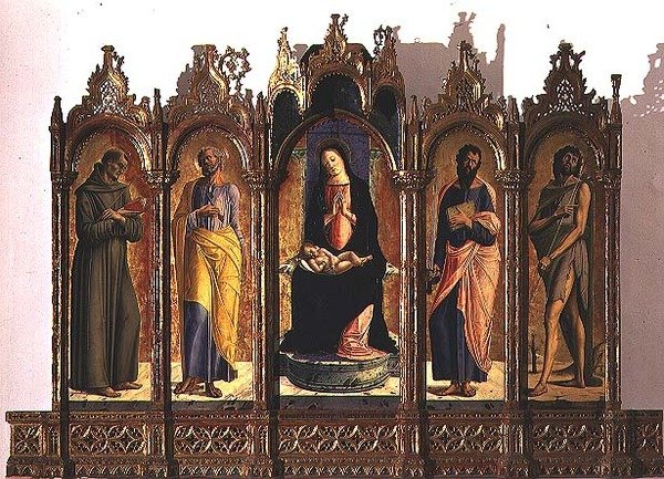 Madonna ve Çocuk Enthroned