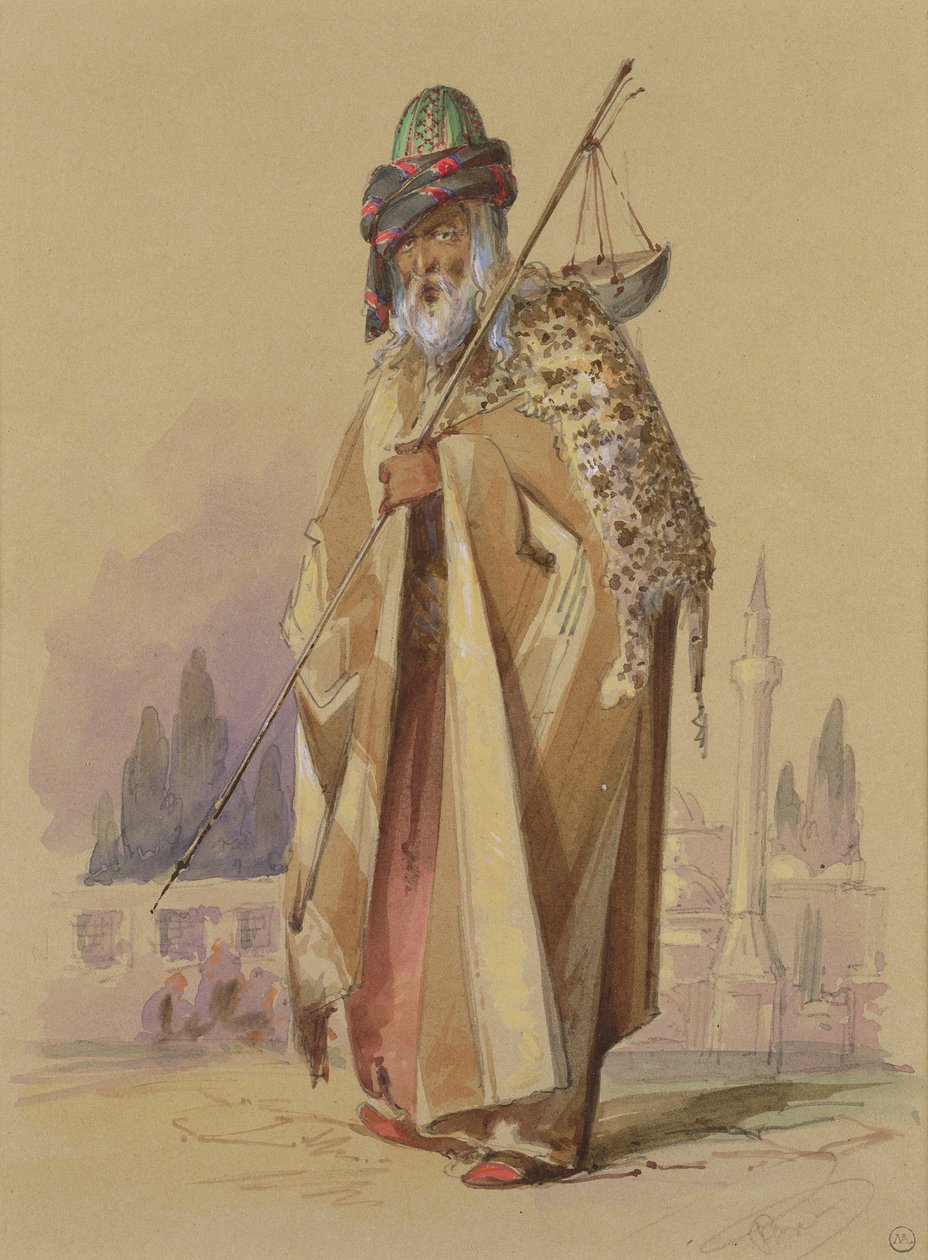 Leopar derili bir Derviş, 1855 dolayları by Amadeo Preziosi
