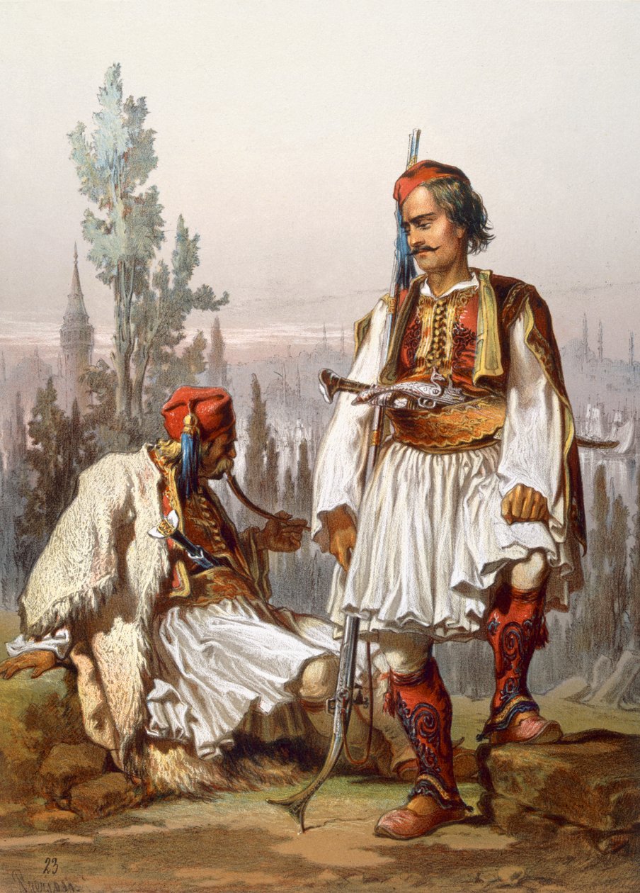 Arnavutlar, 1865 by Amadeo Preziosi