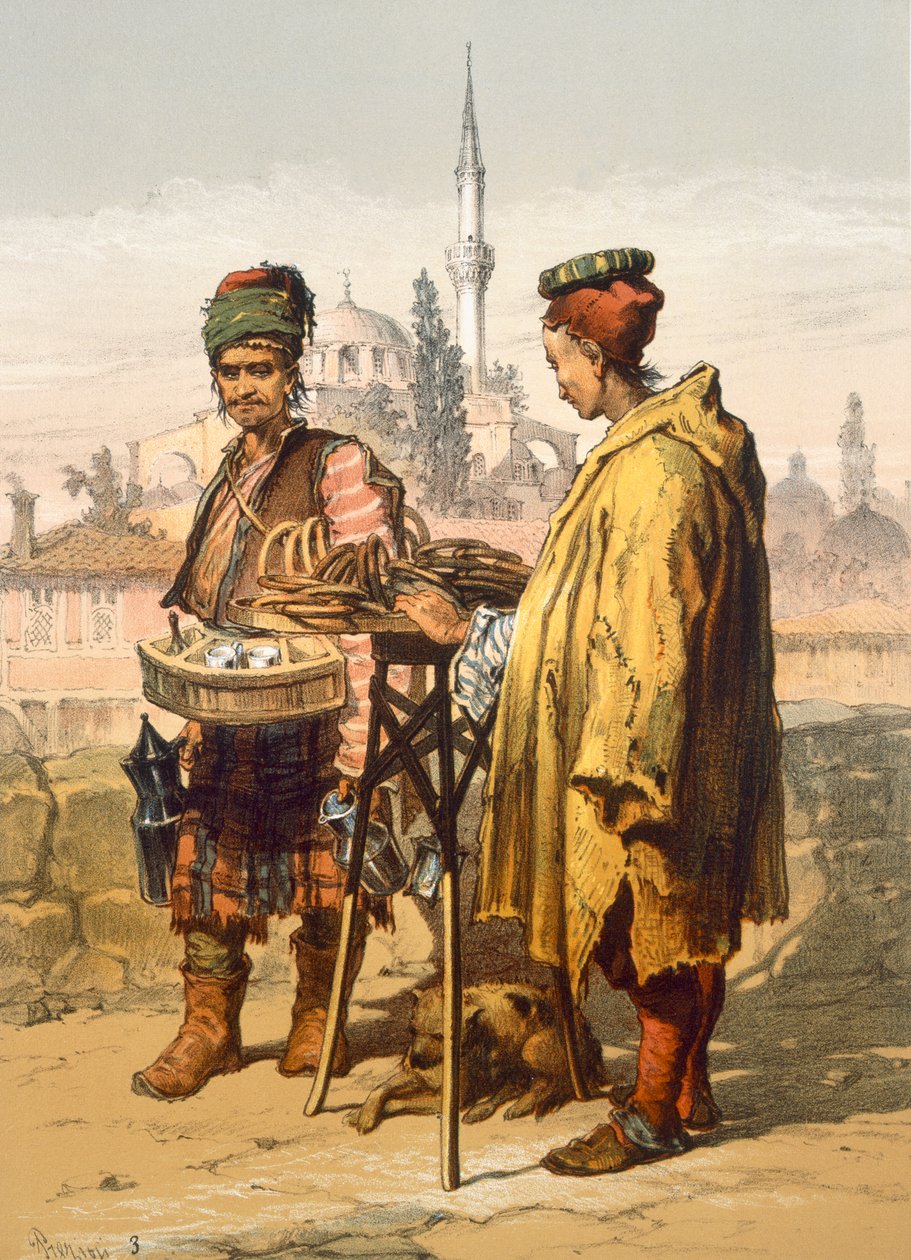 Gezici Aperatif Satıcıları, 1865 by Amadeo Preziosi