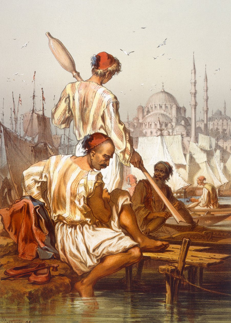 Kayıkçılar, 1865 by Amadeo Preziosi