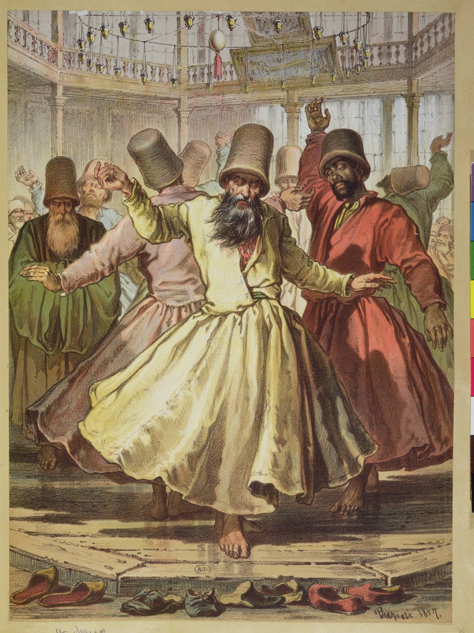 Dans Eden Dervişler, 1857 by Amadeo Preziosi