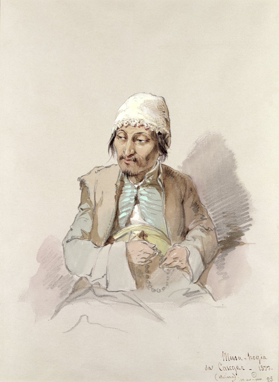 Musa - Kaşgarlı, c.1855 by Amadeo Preziosi