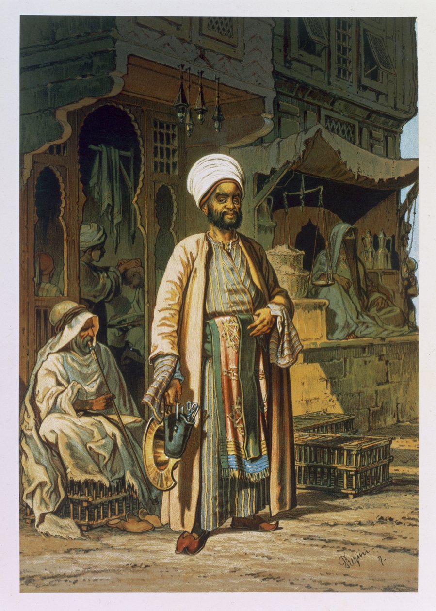 Berber, 'Kahire Hatırası'ndan, 1862 by Amadeo Preziosi