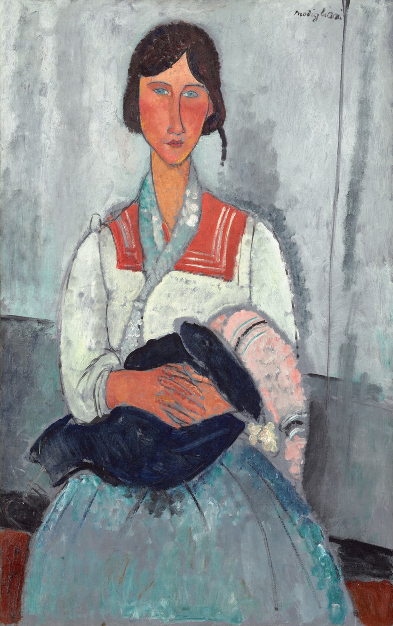 Bebekli Çingene Kadın, 1919. by Amedeo Modigliani