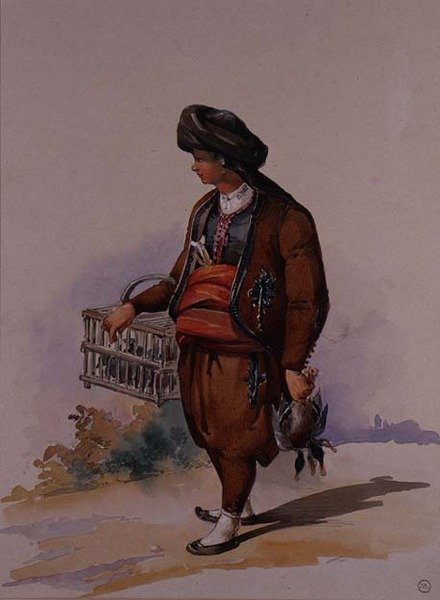 Bir Ördek Satıcısı, c.1855 by Amadeo Preziosi