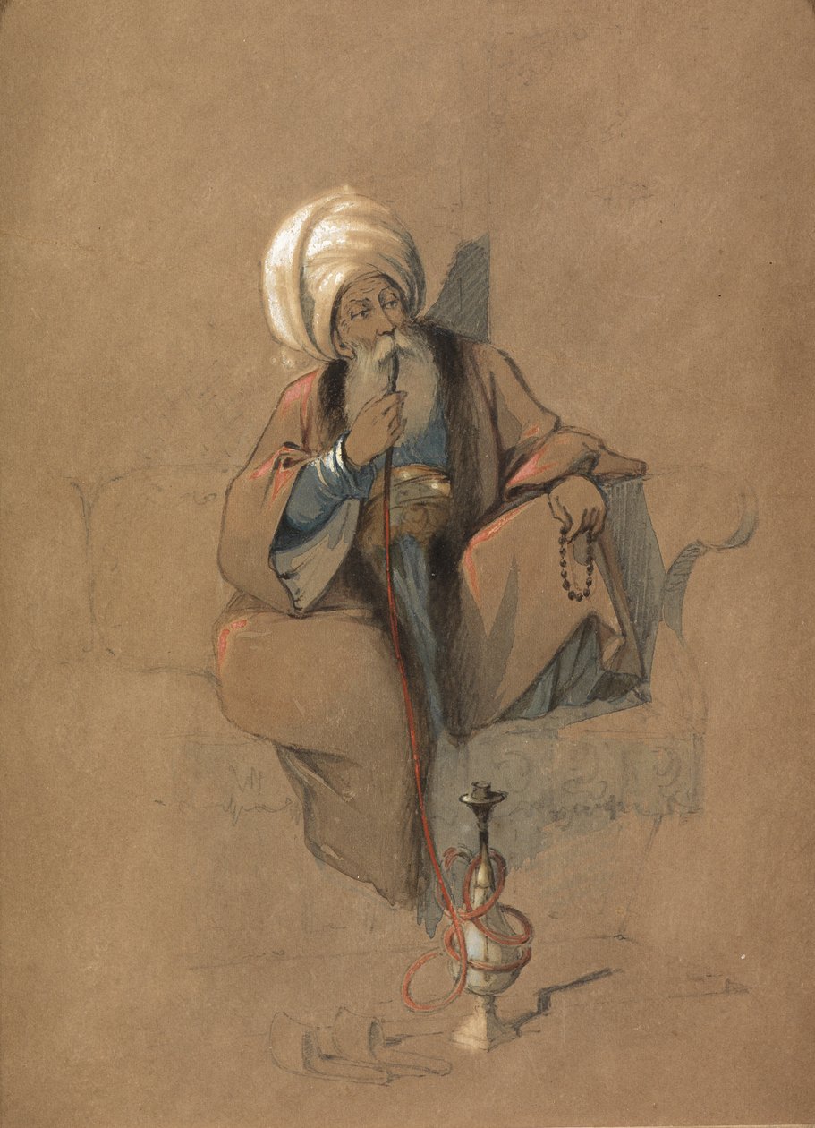 Bir Huqqa Sigara İçen by Amadeo Preziosi