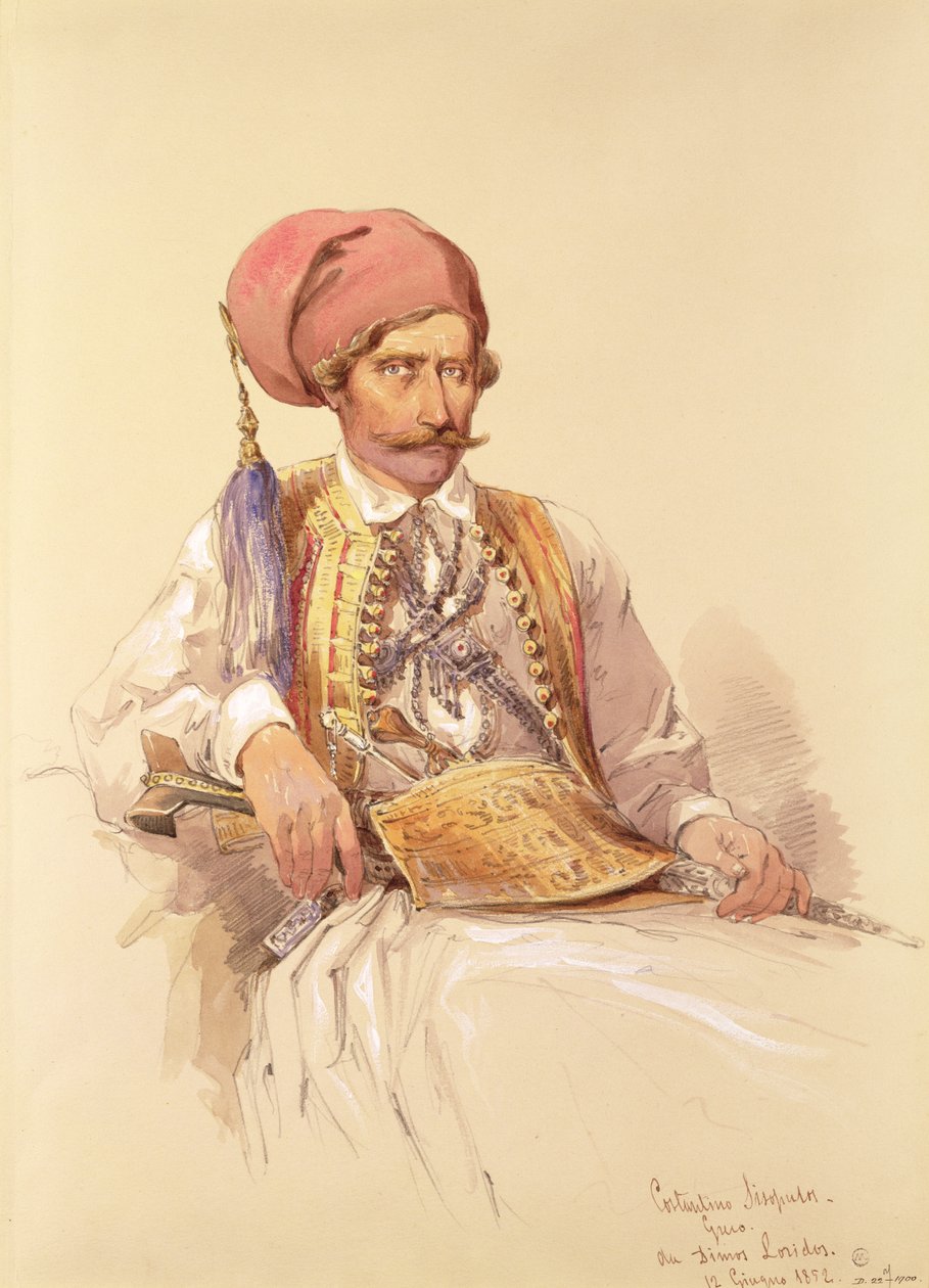 Konstantinos Sisopulos, 1852 by Amadeo Preziosi