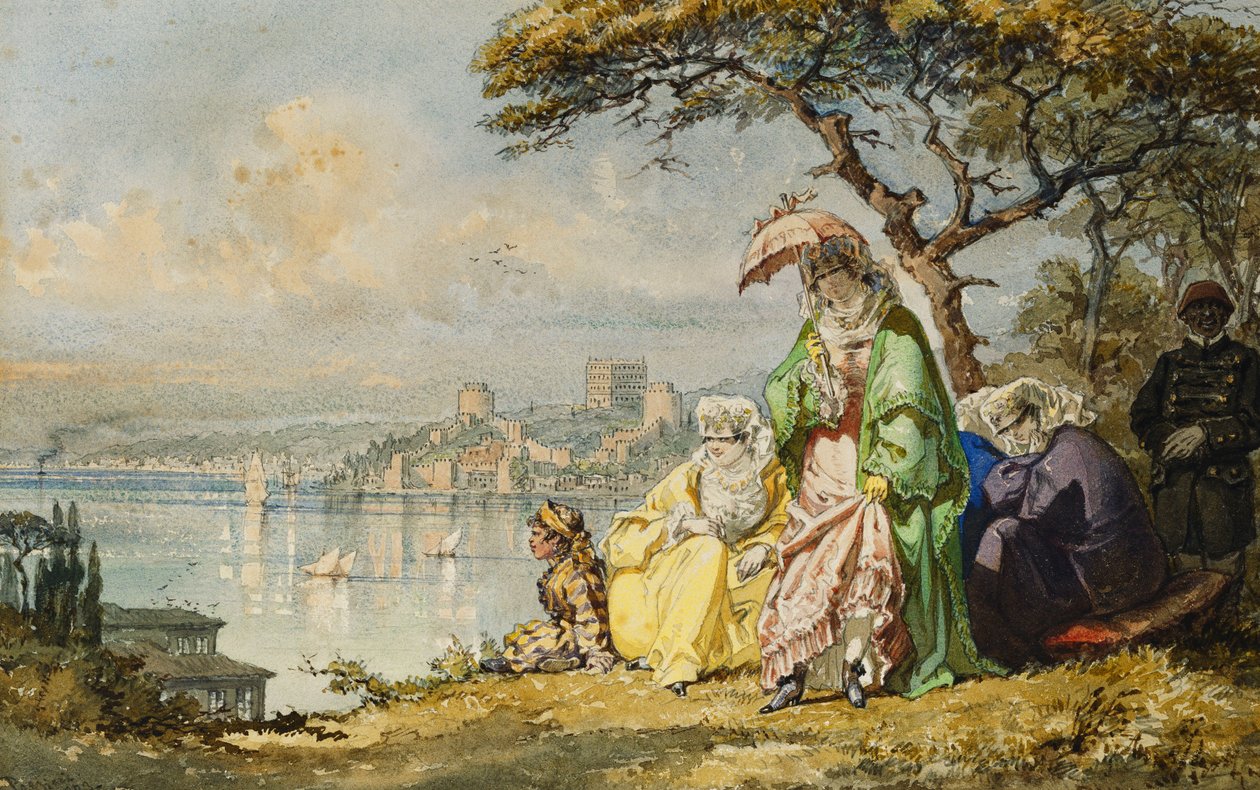 Boğazdaki Hanımlar, Rumeli Hisar Ötesi, 1873 by Amadeo Preziosi