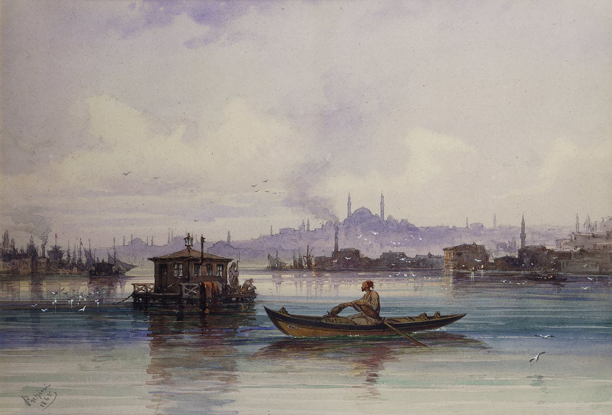 Boğazda, 1865 by Amadeo Preziosi
