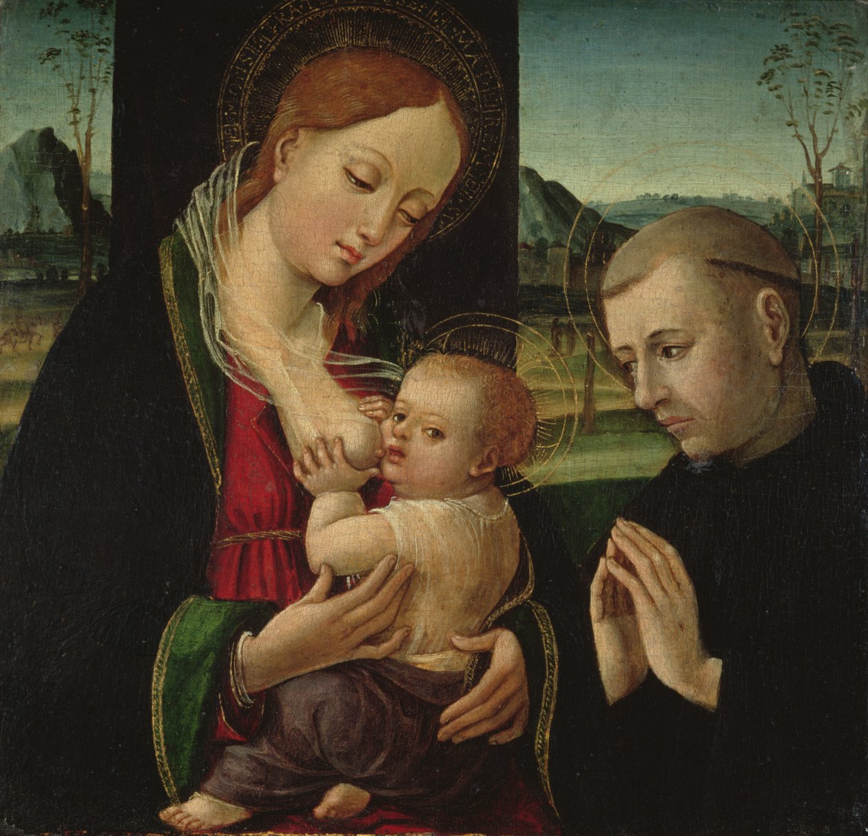 Madonna Mesih Çocuğunu besliyor, c.1500-30 by Ambrogio Bergognone
