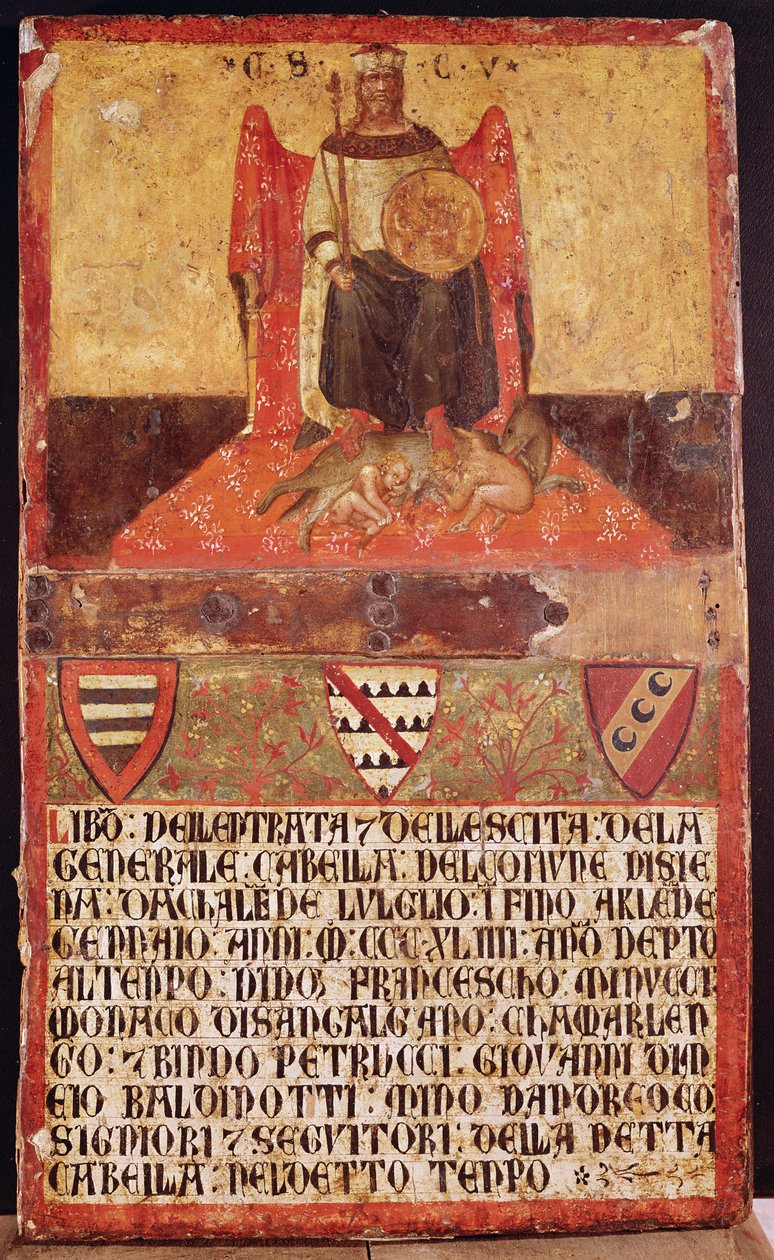 Biccherna of Good Government, 1344 (panelde mizaç) by Ambrogio Lorenzetti