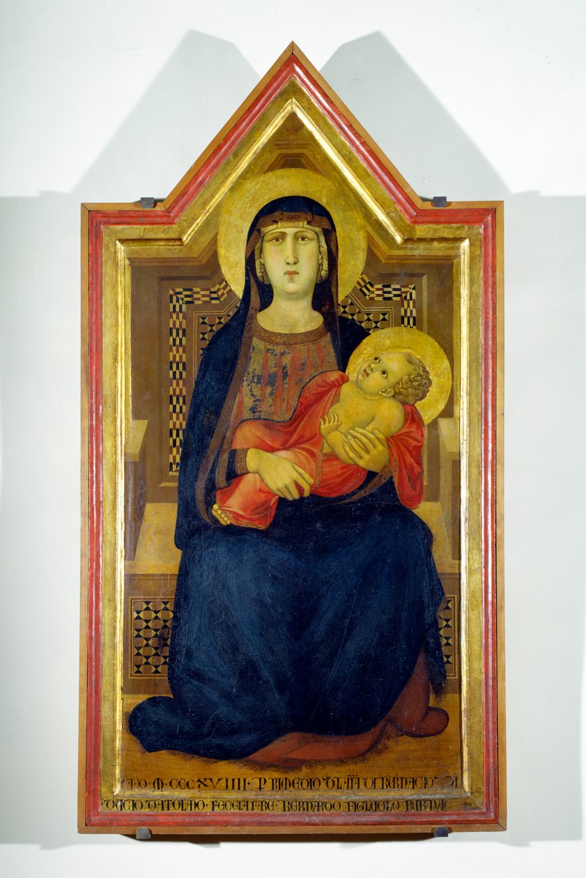 Madonna ve Çocuk (panelde öfke) by Ambrogio Lorenzetti