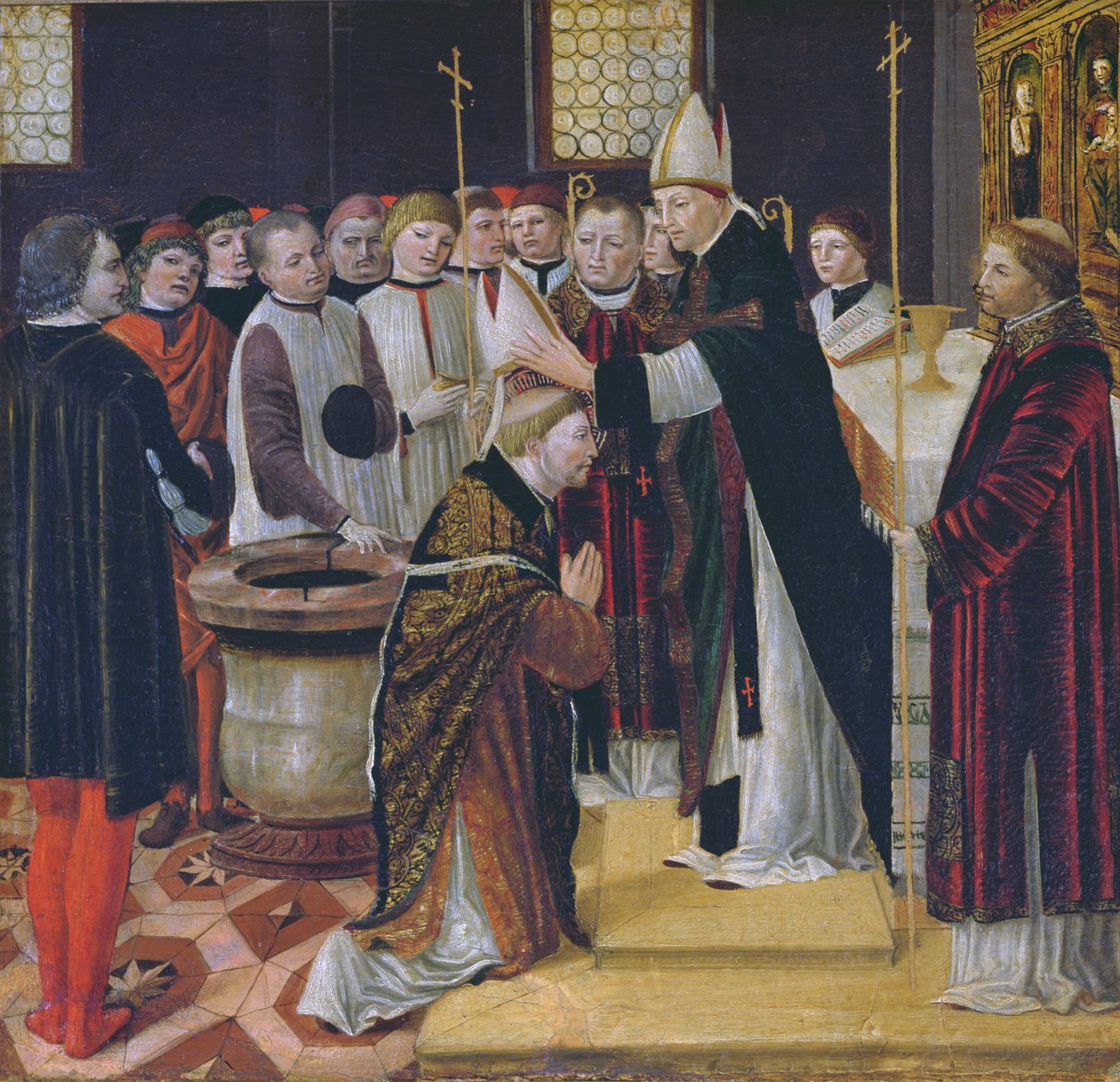 Aziz Augustine Nişanı (panelde tempera) by Ambrogio da Fossano