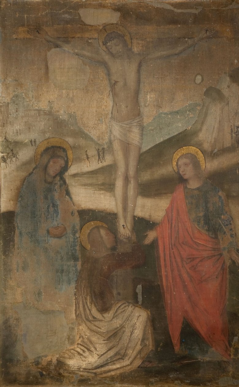 Bakire, Aziz John ve Magdalen ile Çarmıha Gerilme, 1470-1523. by Ambrogio Bergognone