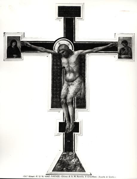 Çarmıha Gerilme (panelde sıcaklık) (s/b fotoğraf) by Ambrogio Bondone (school of) Giotto