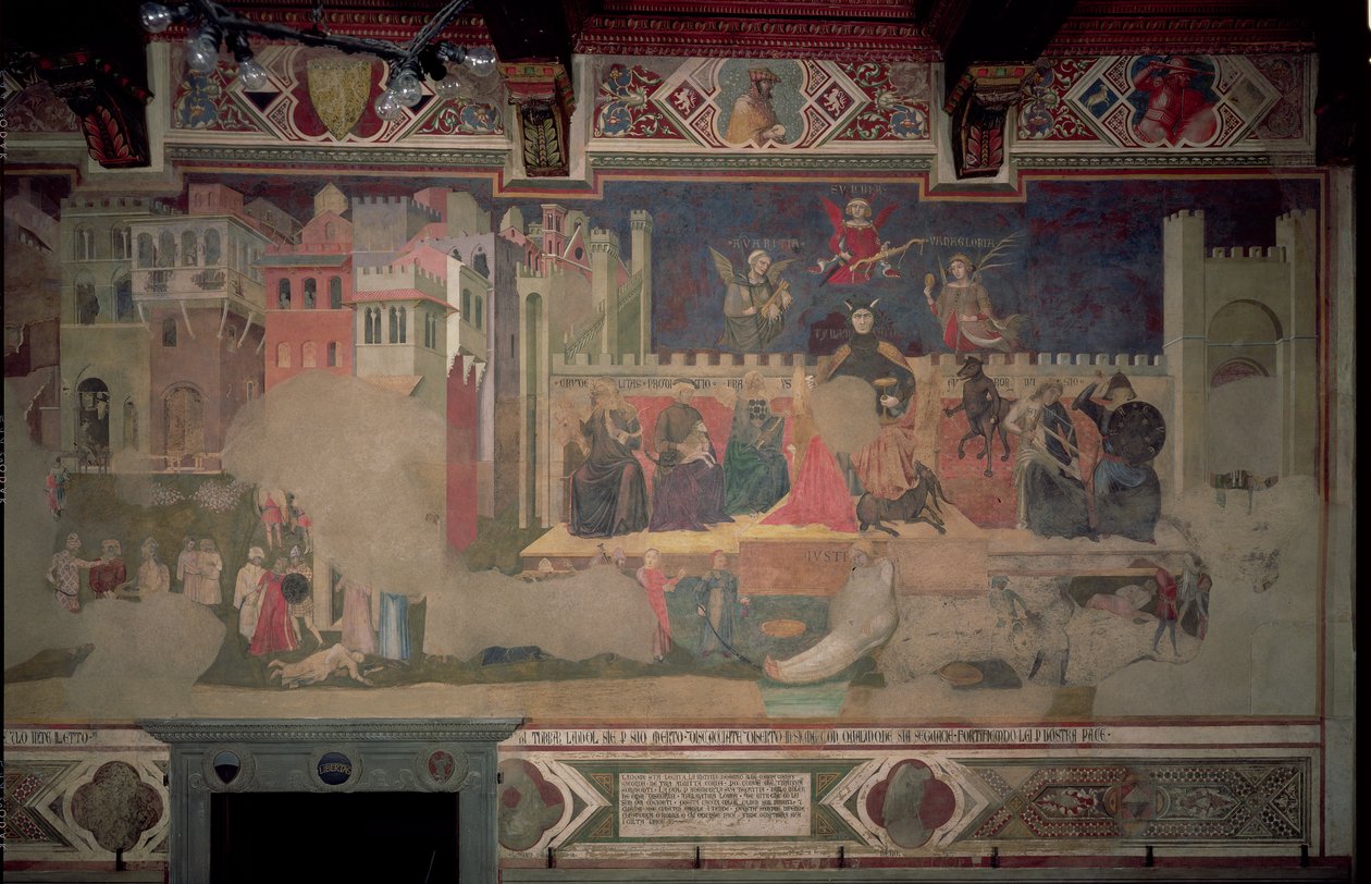 Kötü Hükümet Alegori, 1388-40 (ayrıca bkz. 136325) by Ambrogio Lorenzetti