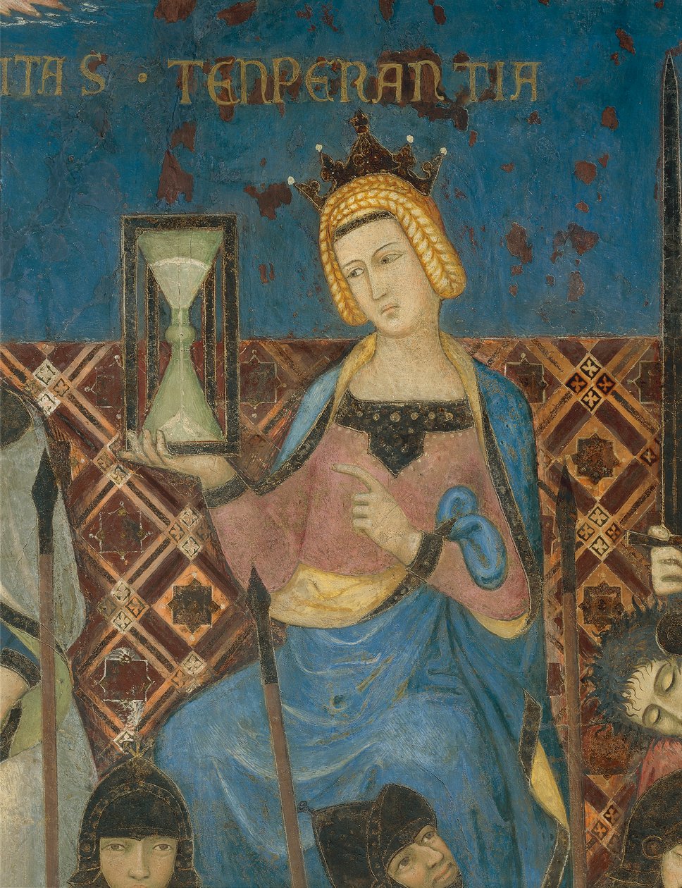 İyi Yönetim Alegorisi, Denge, Alegoriden Detaylar ve İyi ve Kötü Yönetimin Kasaba ve Ülke Üzerindeki Etkileri by Ambrogio Lorenzetti