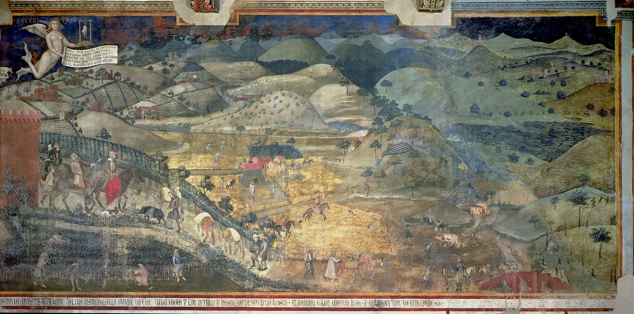 İyi Yönetimin Kırsaldaki Etkileri, 1388-40 by Ambrogio Lorenzetti