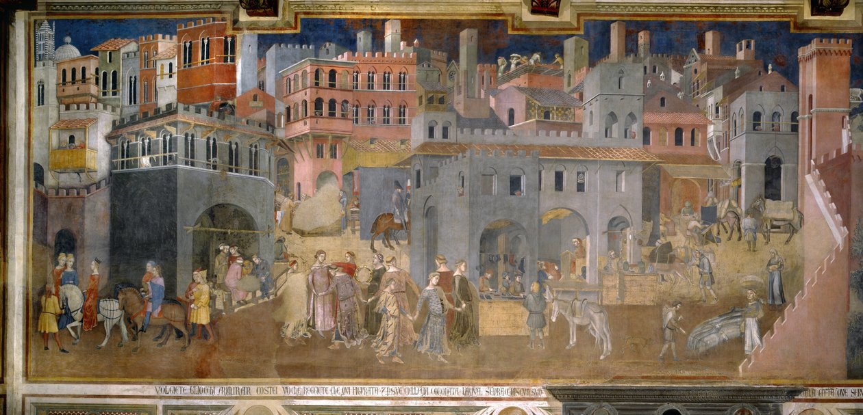 İyi Yönetimin Şehirdeki Etkileri by Ambrogio Lorenzetti