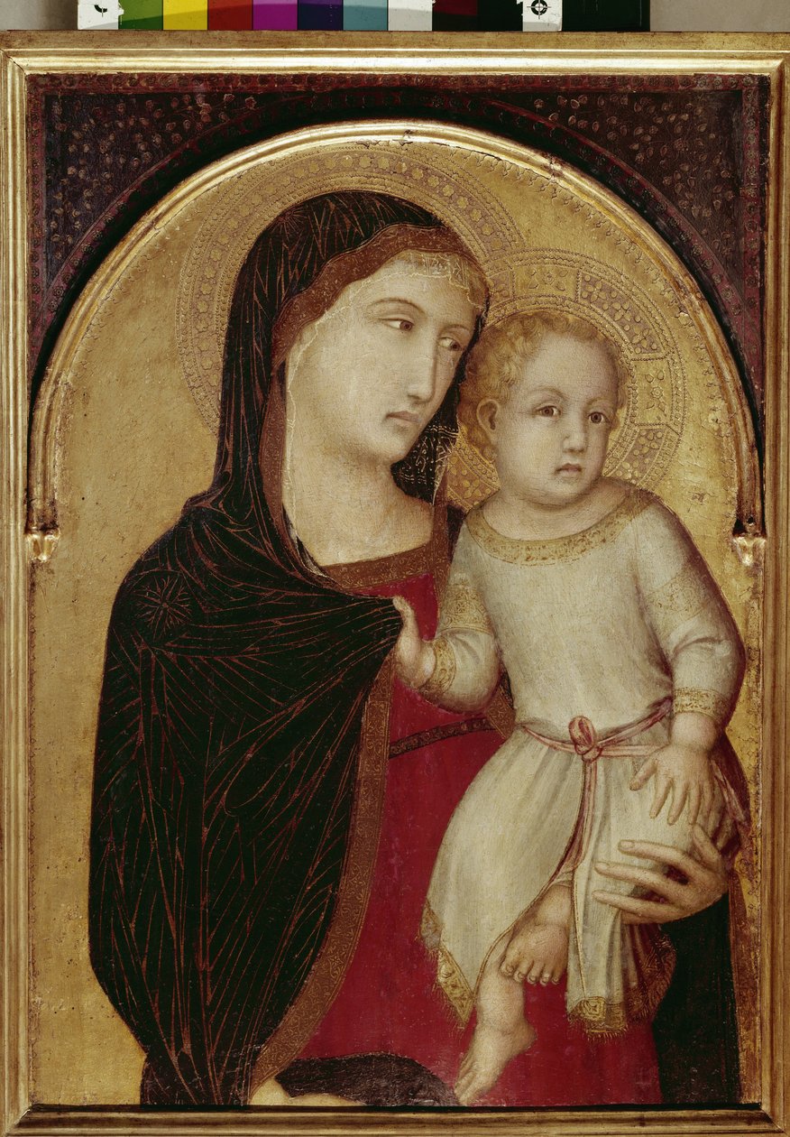Bakire ve Çocuk (ahşap üzerine tempera ve altın varak, yaklaşık 1335) by Ambrogio Lorenzetti