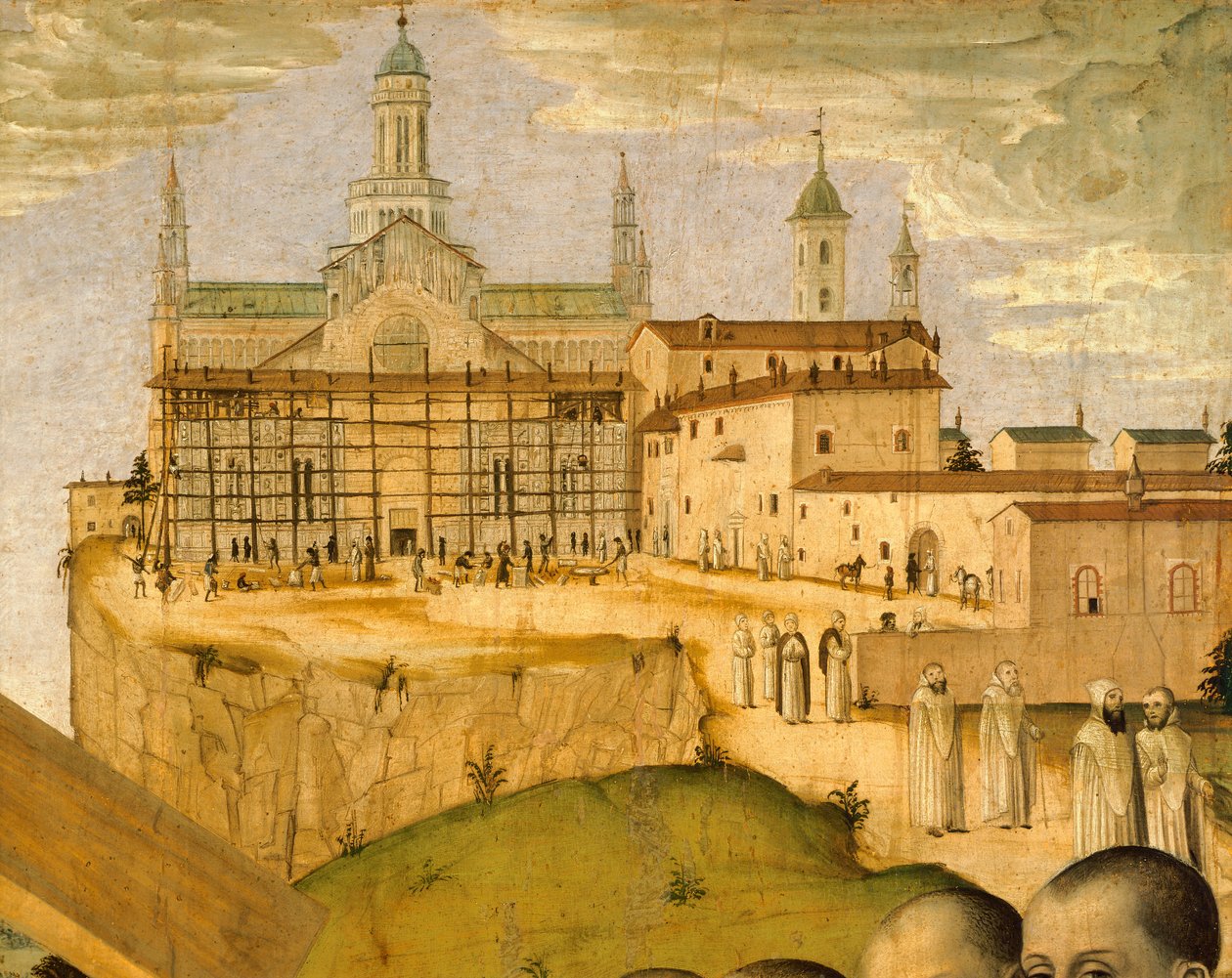 Bergognone olarak bilinen Ambrogio da Fossano tarafından Certosa di Pavia'nın inşası (1453-1523 ca.), İtalya 15. yüzyıl, detay by Ambrogio da Fossano (c.1460 1523)
