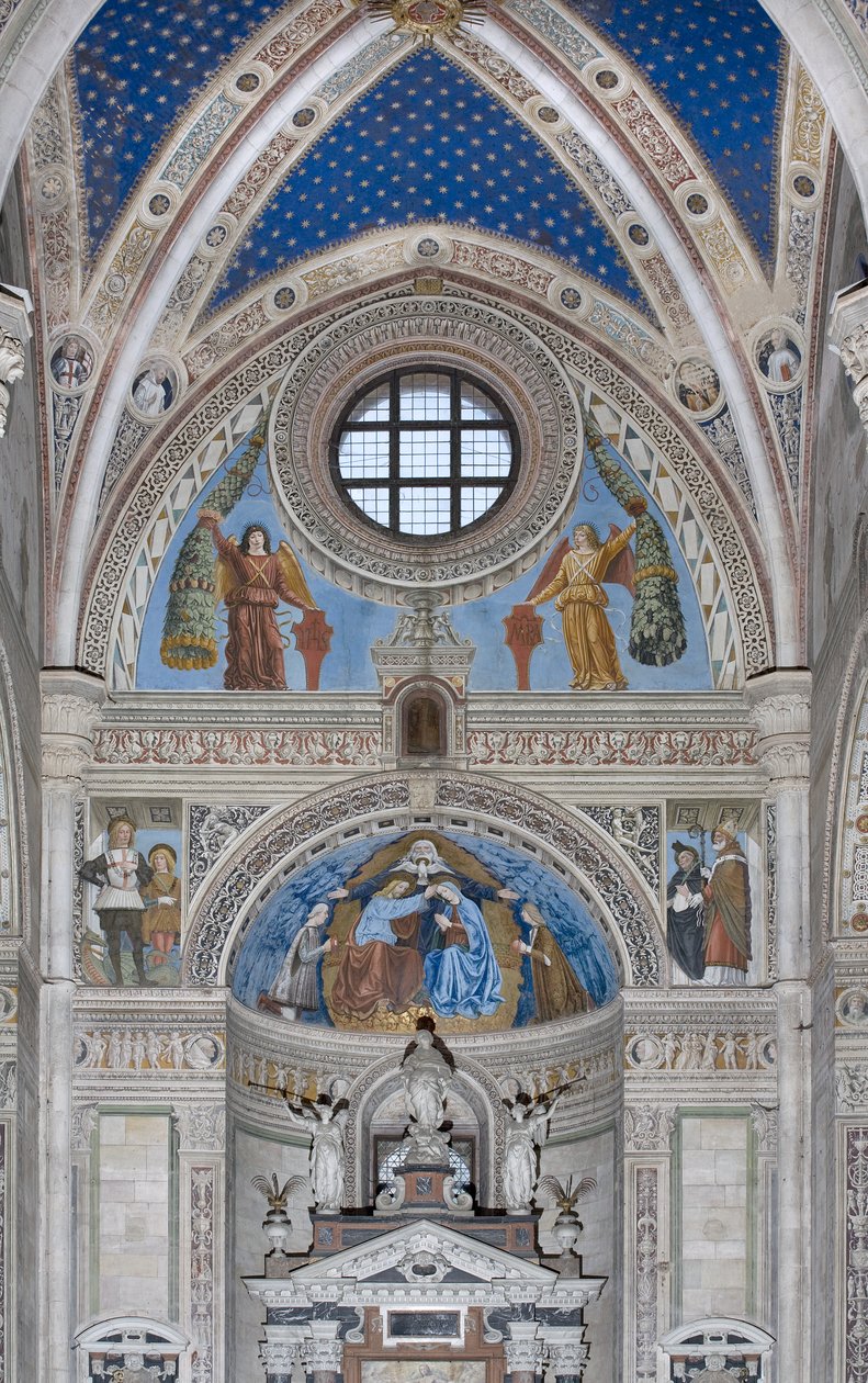 Francesco ve Ludovico Sforza arasında Tanrı ve Kutsal Ruh ile Meryem Ana