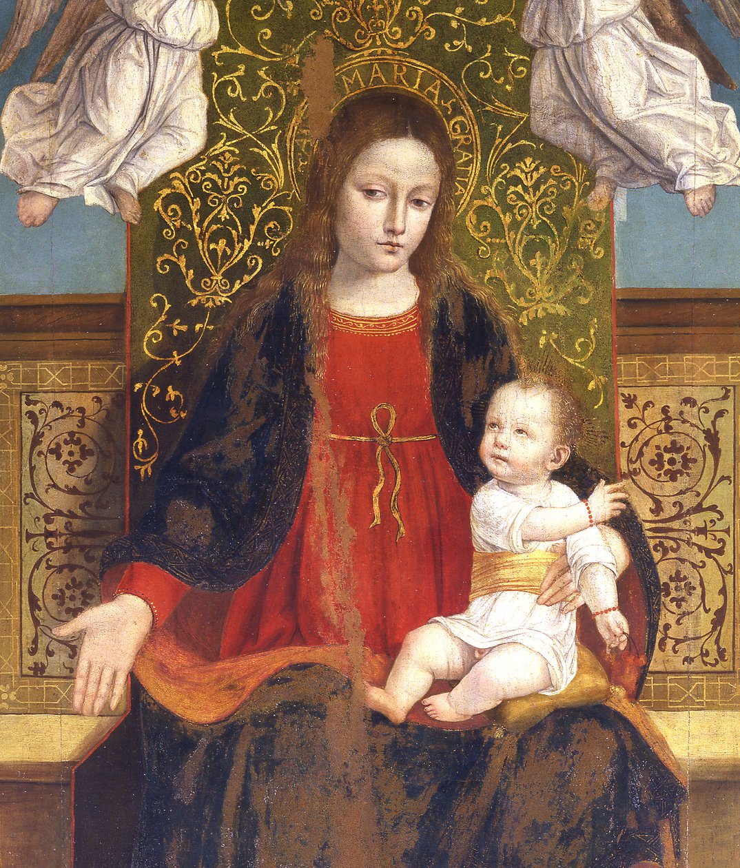 Madonna ve Çocuk, detay by Ambrogio da Fossano