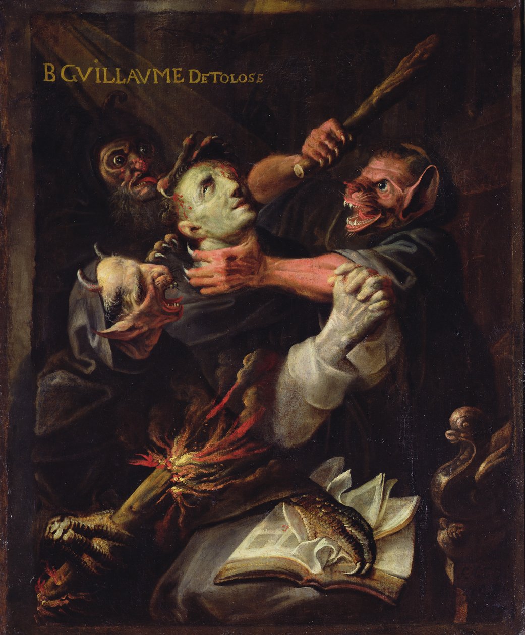 Şeytanlar Tarafından Eziyet Edilen Kutsal Guillaume de Toulouse (755-812) by Ambroise Fredeau