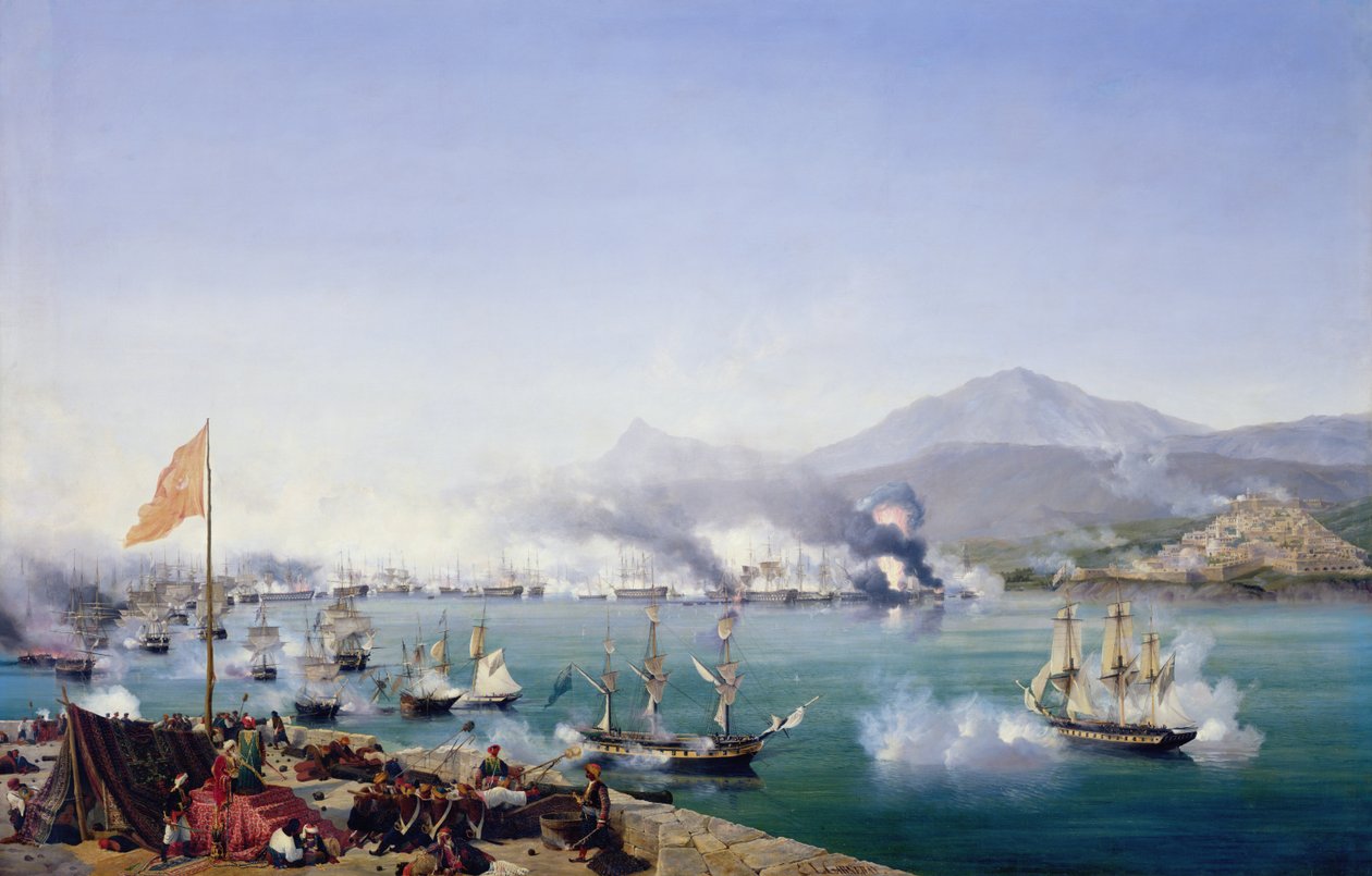 Navarino Savaşı, 20 Ekim 1827 by Ambroise Louis Garneray