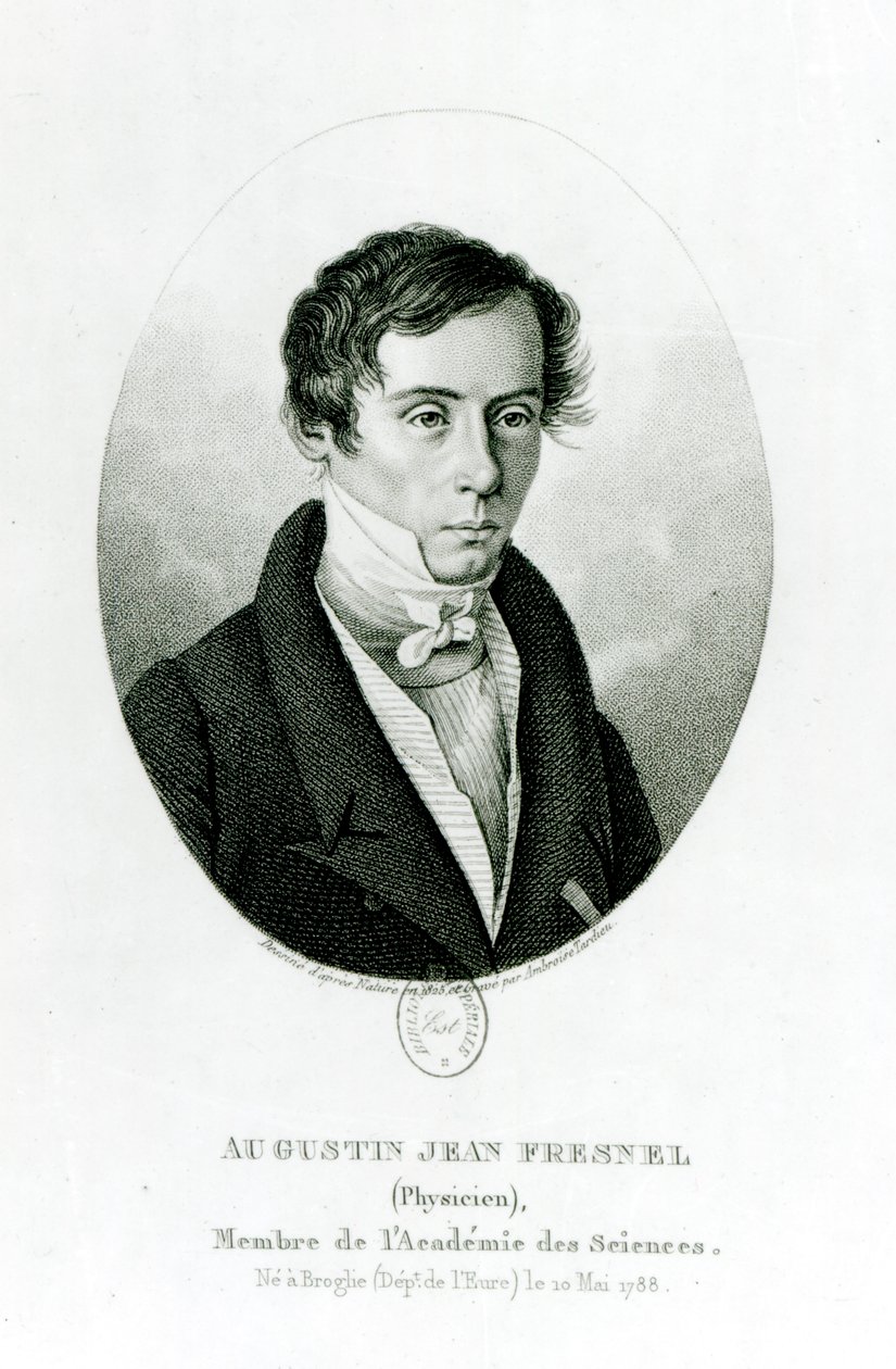 Augustin Jean Fresnel (1788-1827) 1825 by Ambroise Tardieu