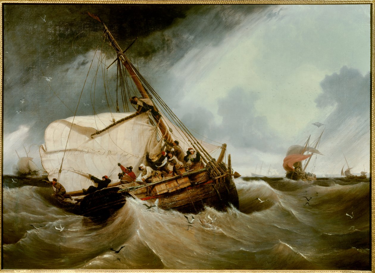 Morina Balıkçılığı Boyama Ambroise Louis Garneray (1783-1857) 1832 Güneş. 1,26x1,75 m Rouen, Güzel Sanatlar Müzesi by Ambroise Louis Garneray