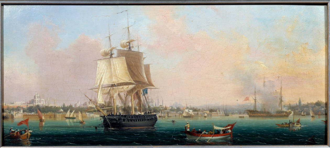 La Belle Choule, Ambroise Louis Garneray (1783-1857) tarafından Konstantinopolis