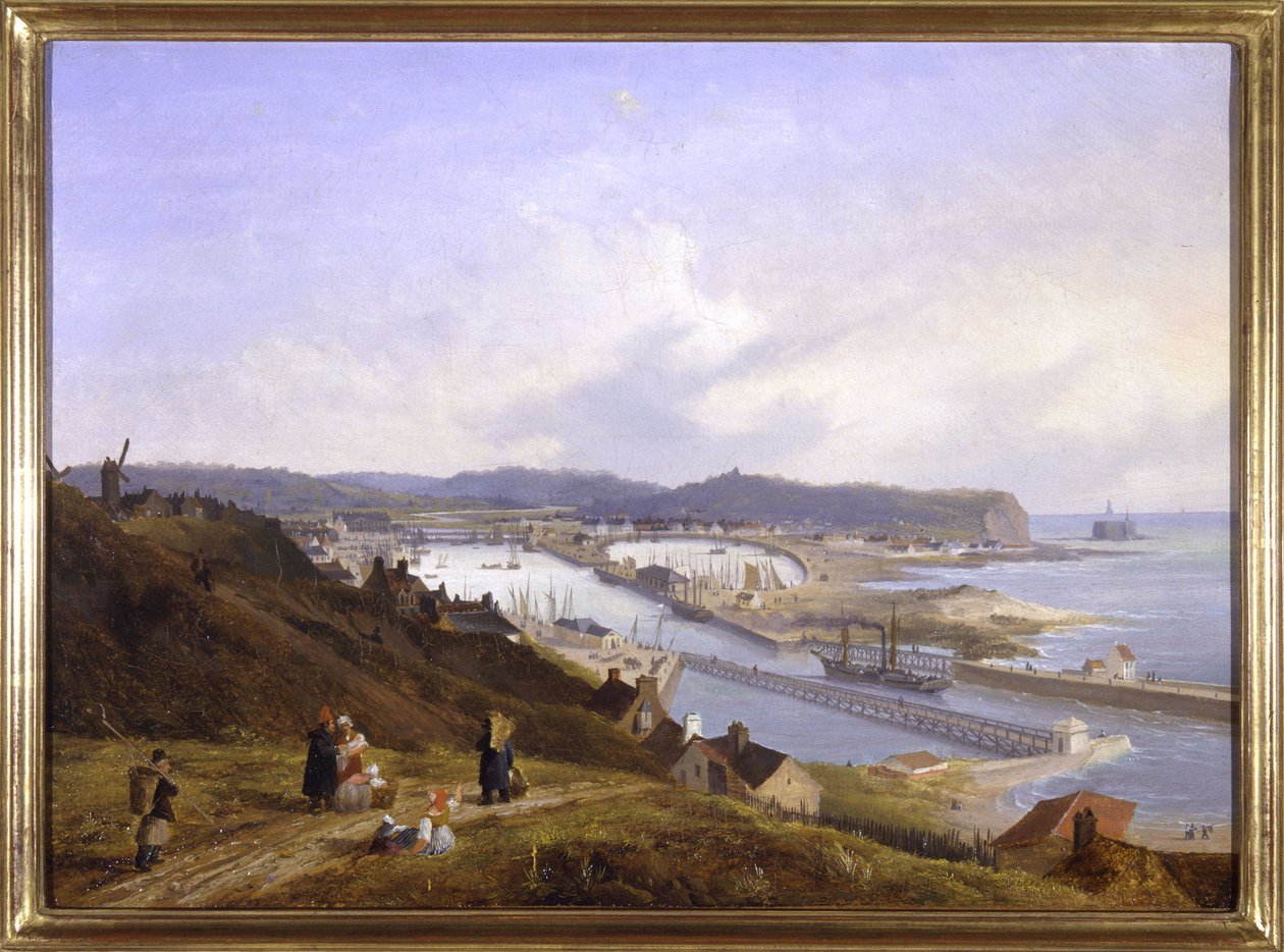 Boulogne Limanı, Louis Garneray, sd. 1820 dolaylarında, Tuval üzerine yağlı boya, H. 0.330; L.0.460. CCIP Col. by Ambroise-Louis Garneray