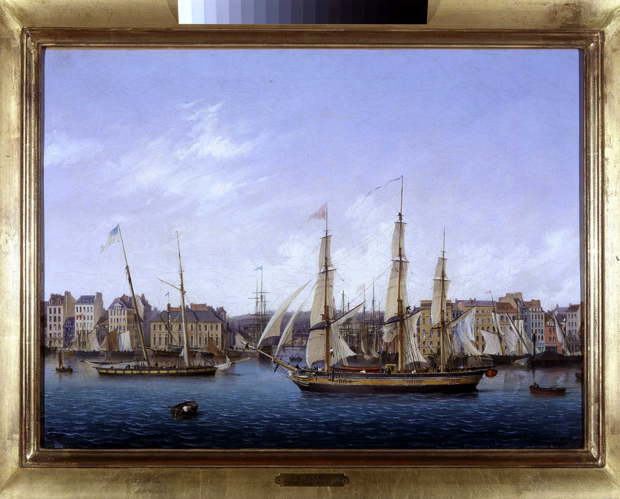 Le port du Havre, Louis Garneray, sd. 1820 dolaylarında, Tuval üzerine yağlı boya, H. 0,330; 0,460. CCIP Col. by Ambroise Louis Garneray
