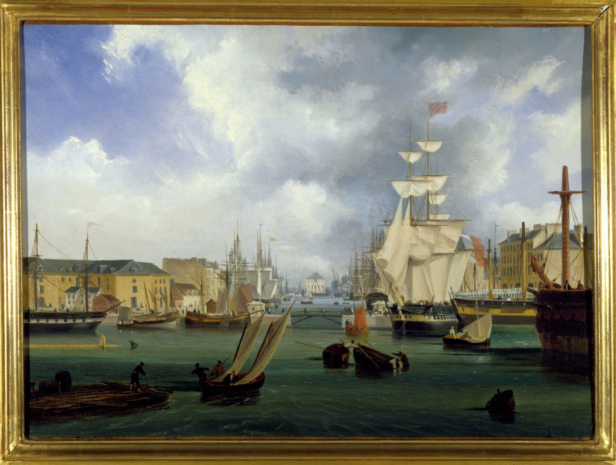 Le Havre limanı, Grand Bassin, Louis Garneray, sd. 1820 dolaylarında, Tuval üzerine yağlı boya, H. 0.330; L.0.460. CCIP Col. by Ambroise-Louis Garneray