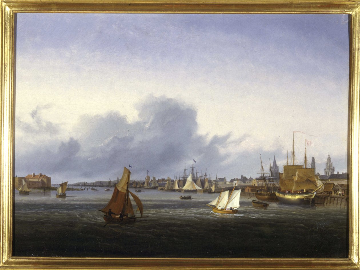 Calais Limanı, Louis Garneray, sd. 1820 dolaylarında, Tuval üzerine yağlı boya, H. 0,330; 0,460. CCIP Col. by Ambroise-Louis Garneray