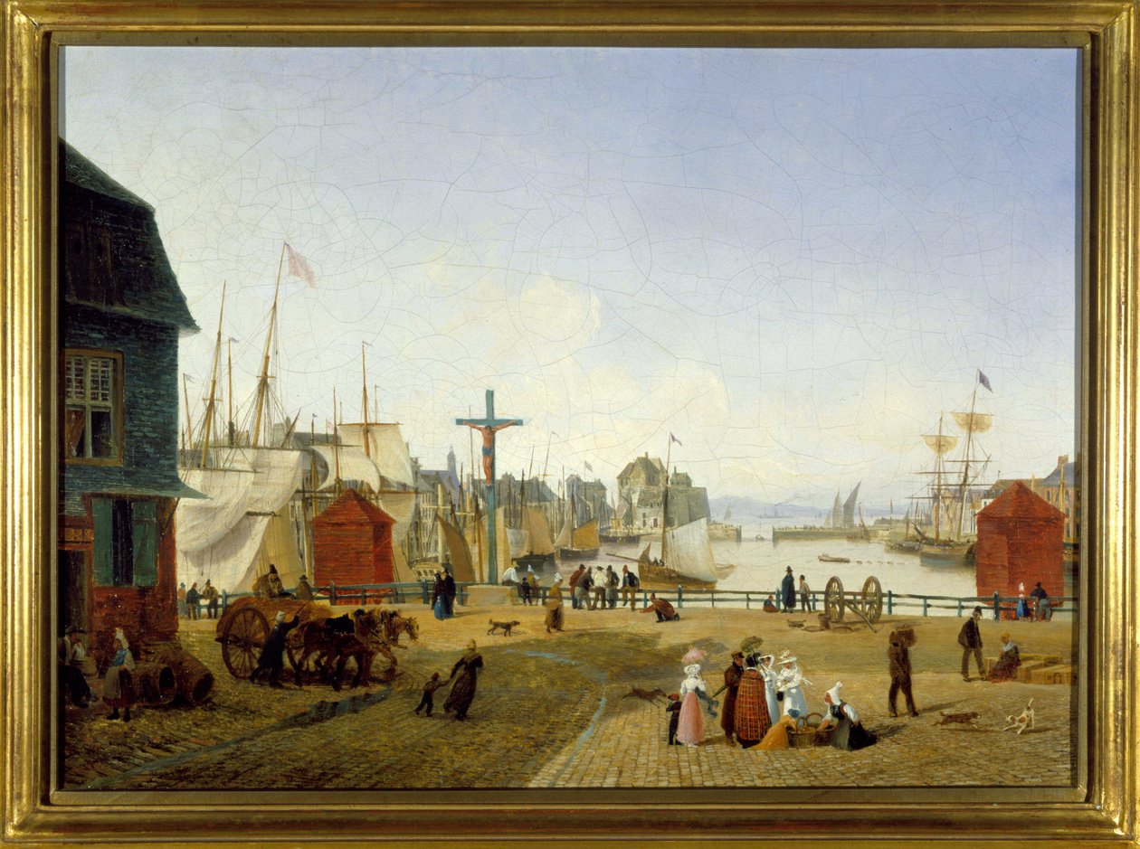 Honfleur Limanı, Louis Garneray, sd. 1820 dolaylarında, Tuval üzerine yağlı boya, H. 0,330; 0,460. CCIP Col. by Ambroise Louis Garneray