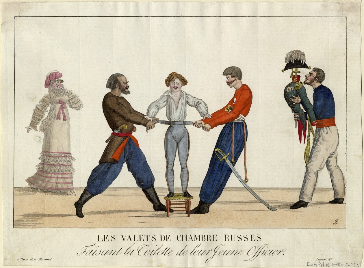 Genç bir Rus subayının tuvaleti, c. 1815 by Ambroise Louis Garneray