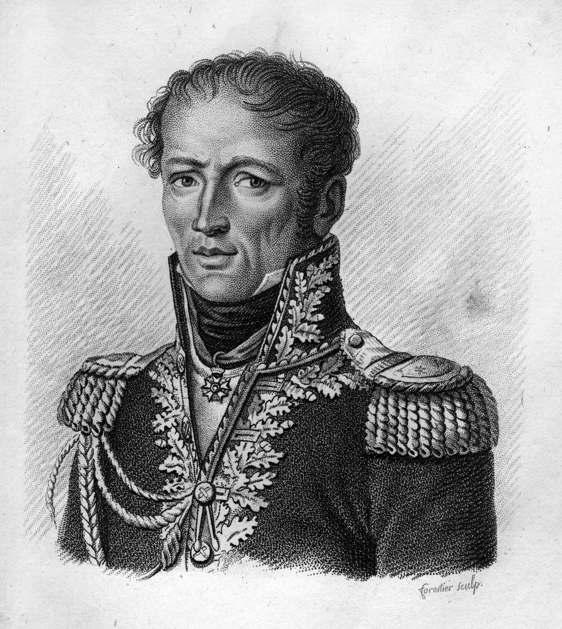 Antoine, Kont Drouot Fransız generali (1774 - 1847) - “” Fransızların zaferlerini ve fetihlerini izleyen Fransız generallerinin portrelerinde””. 1818