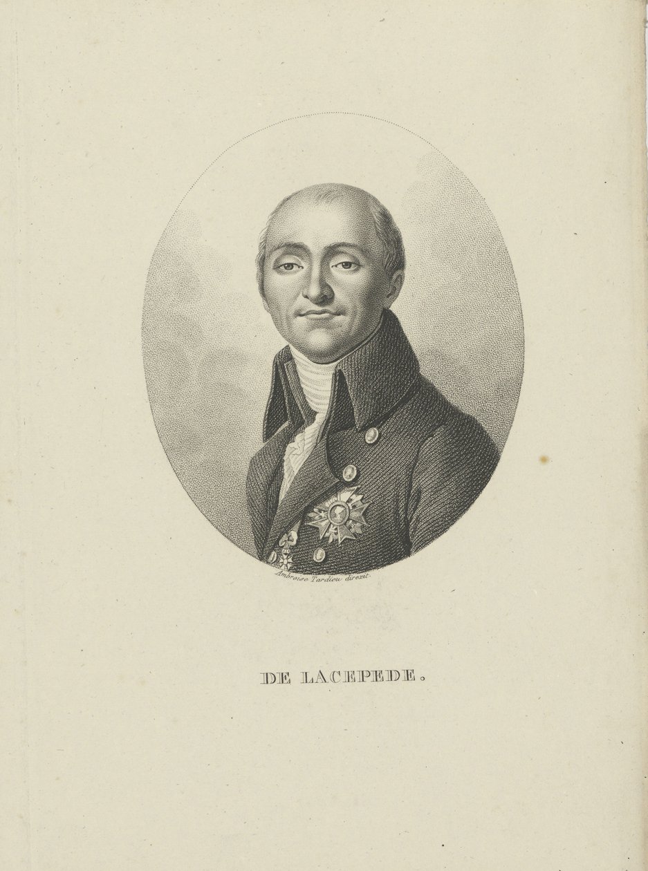 Bernard-Germain-Etienne de la Ville-sur-Illon, Lacépède Kontu 1756-1815, c. 1810. by Ambroise Tardieu