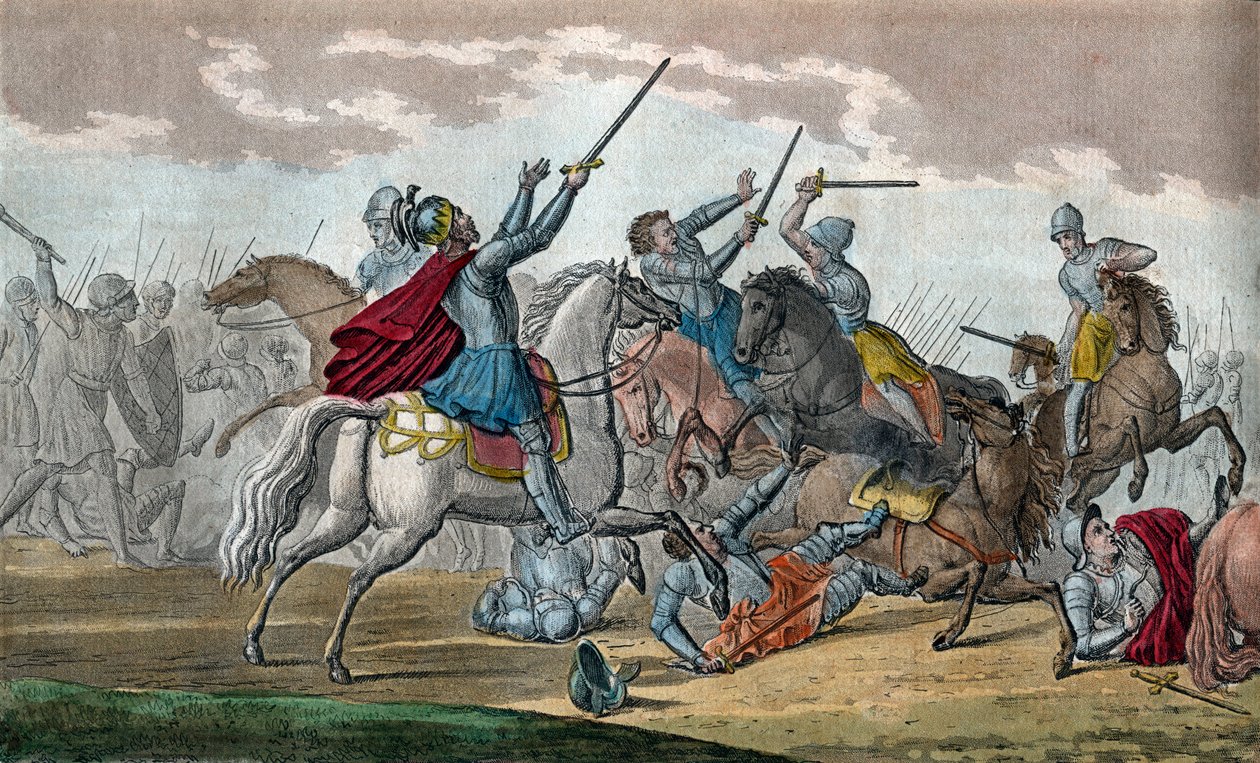 Clovis I (466-511), Frankların Kralı, Merovenj Hanedanı - Alamanlara karşı Tolbiac Savaşı sırasında, Tanrı ona zafer verirse Katolikliğe dönme sözü verdi - 1825