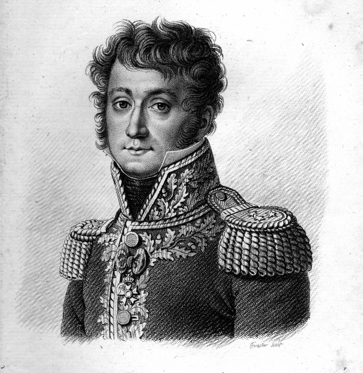 General Baron Gilbert Desiree Joseph Bachelu. (1777-1849). "Fransız Generallerinin Portreleri"nde. 1818