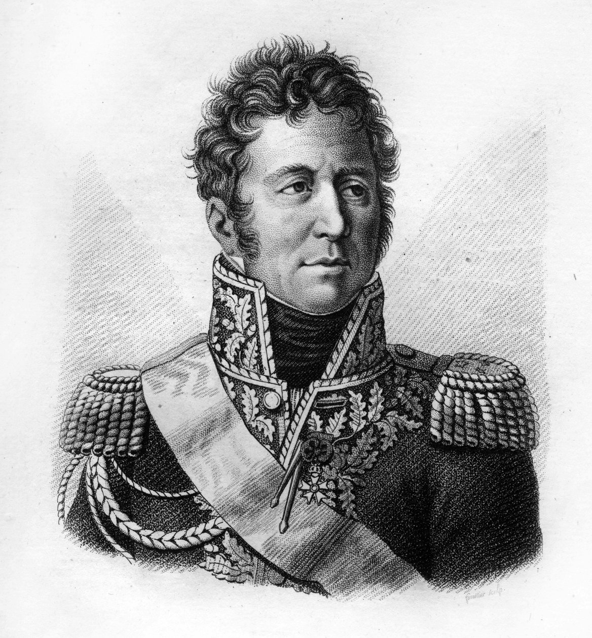Jacques Alexandre Bernard Law, Marquis de Lauriston, Fransa Mareşali (1768-1828) - “Fransızların zaferlerini ve fetihlerini izleyen Fransız generallerinin portreleri”nde” Ambroise Tardieu tarafından 1818