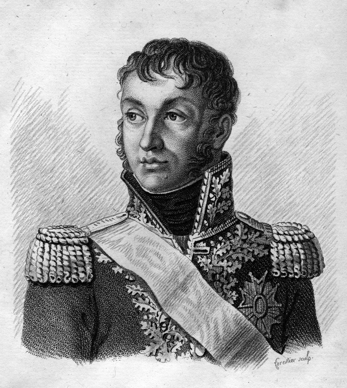 Jean Andoche Junot (Jean-Andoche) (1771-1813), Abrantes Dükü, Fransız general.in “Fransızların zaferlerini ve fetihlerini izleyen Fransız generallerinin portreleri””. 1818