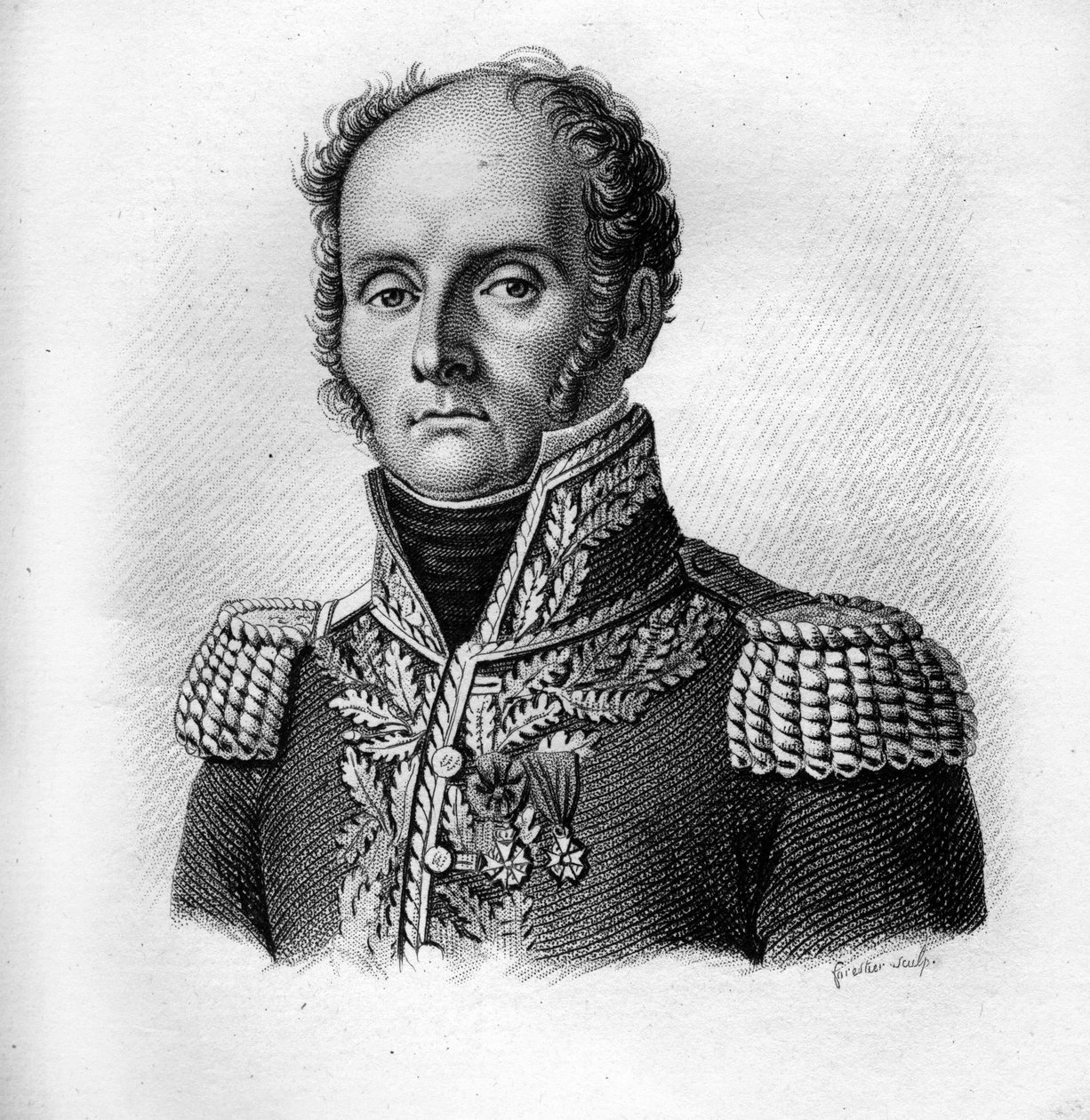 General Charles - Théodore Beauvais de Préau (1772-1830) “Fransız Generallerinin Portreleri”nde. 1818