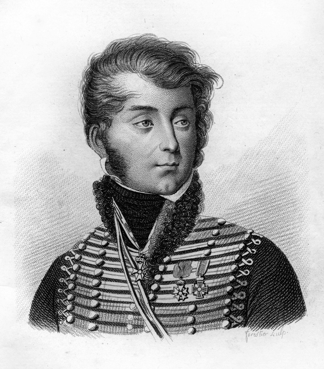 Louis François, Baron Lejeune, tuğgeneral ve askeri ressam (1775-1848) - "Fransızların zaferlerini ve fetihlerini izleyen Fransız generallerinin portreleri"nde. 1818