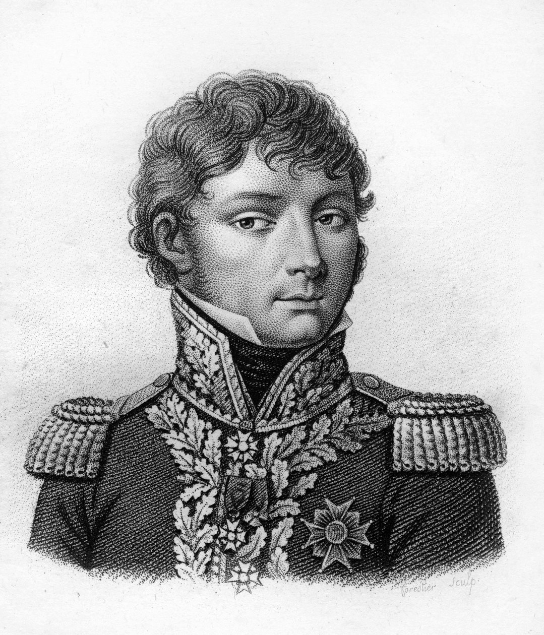 Claude Antoine Preval cinsinin portresi. 1776-1853. - “”Fransızların zaferlerini ve fetihlerini izleyen Fransız generallerinin portreleri””nde. 1818