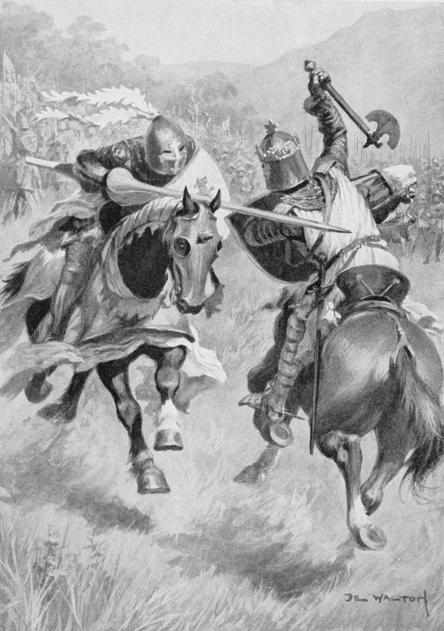 Robert Bruce (1274-1329) ve Sir Henry de Bohun (1276-1322) arasındaki Encounter on British Battles on Land and Sea