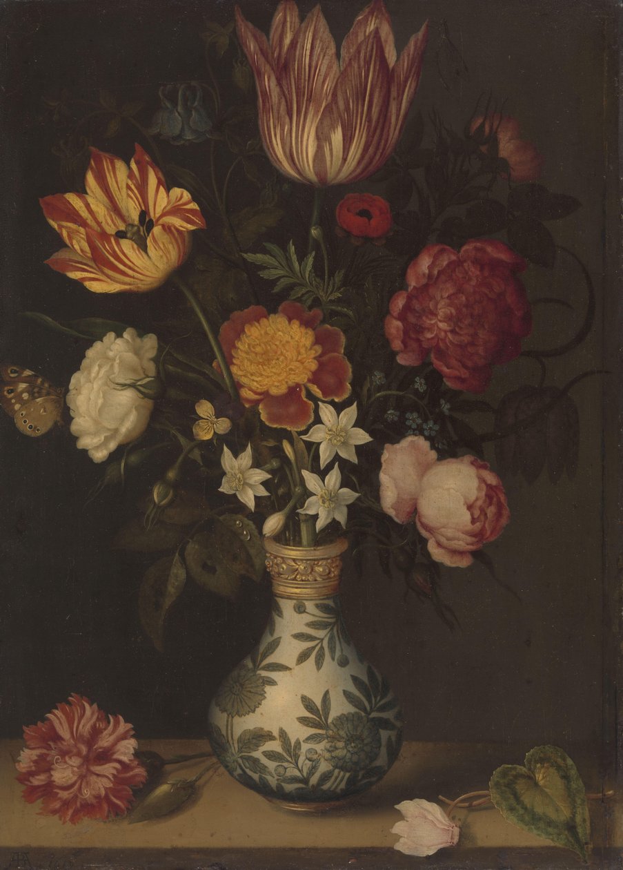 Wan-li Vazoda Çiçeklerle Natürmort by Ambrosius Bosschaert